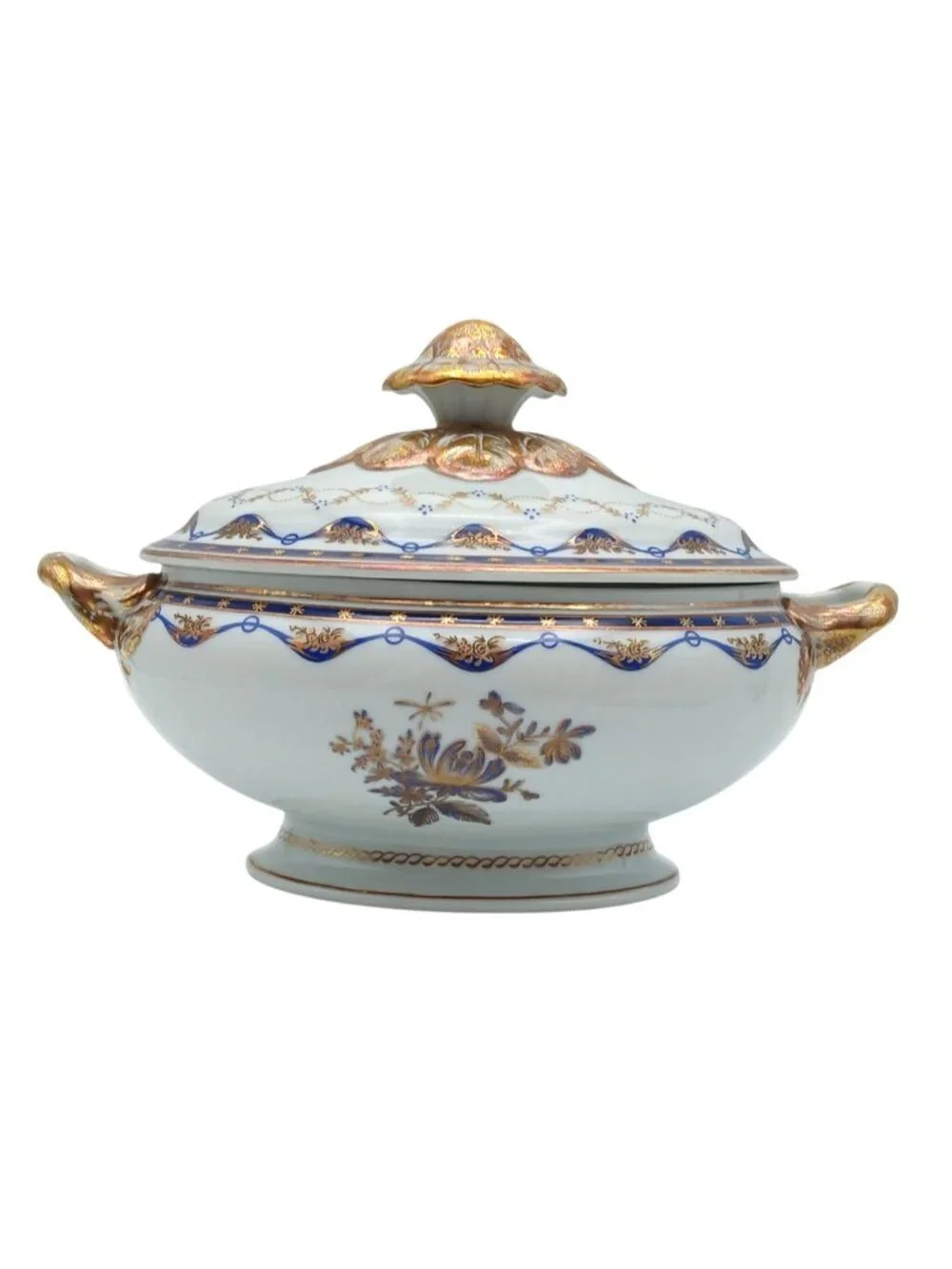 Vista Alegre Fontainebleau Covered Sauce Tureen & Underplate 22K Gold Portugal